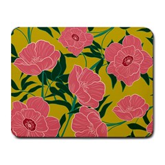 Pink Flower Seamless Pattern Small Mousepad by Pakemis