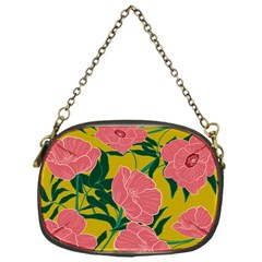 Pink Flower Seamless Pattern Chain Purse (one Side) by Pakemis