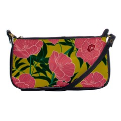 Pink Flower Seamless Pattern Shoulder Clutch Bag by Pakemis