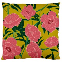 Pink Flower Seamless Pattern Large Cushion Case (one Side) by Pakemis