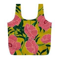 Pink Flower Seamless Pattern Full Print Recycle Bag (l) by Pakemis