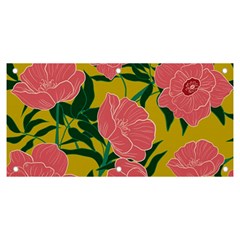 Pink Flower Seamless Pattern Banner And Sign 6  X 3  by Pakemis