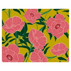 Pink Flower Seamless Pattern Flano Blanket (medium) by Pakemis