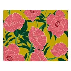 Pink Flower Seamless Pattern Flano Blanket (large)