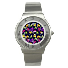 Space Patterns Stainless Steel Watch