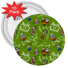 Seamless Pattern With Kids 3  Buttons (10 Pack)  by Pakemis