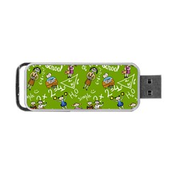 Seamless Pattern With Kids Portable Usb Flash (one Side) by Pakemis