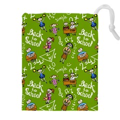 Seamless Pattern With Kids Drawstring Pouch (5xl) by Pakemis