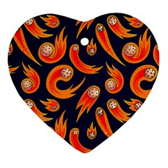 Space Patterns Pattern Heart Ornament (two Sides)