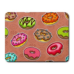 Doughnut Doodle Colorful Seamless Pattern Small Mousepad