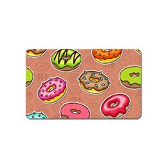 Doughnut Doodle Colorful Seamless Pattern Magnet (name Card) by Pakemis