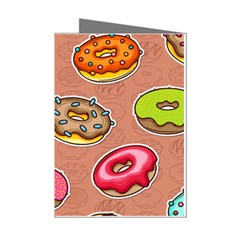 Doughnut Doodle Colorful Seamless Pattern Mini Greeting Cards (pkg Of 8) by Pakemis