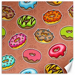 Doughnut Doodle Colorful Seamless Pattern Canvas 12  X 12  by Pakemis