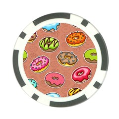 Doughnut Doodle Colorful Seamless Pattern Poker Chip Card Guard by Pakemis