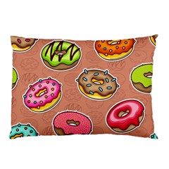 Doughnut Doodle Colorful Seamless Pattern Pillow Case (Two Sides)