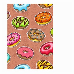 Doughnut Doodle Colorful Seamless Pattern Large Garden Flag (two Sides) by Pakemis