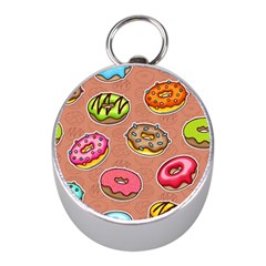 Doughnut Doodle Colorful Seamless Pattern Mini Silver Compasses by Pakemis