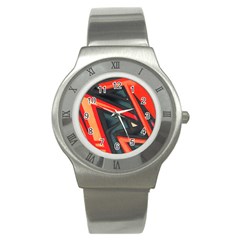 Graffiti Detail Wallpaper Texture Background Stainless Steel Watch by Pakemis