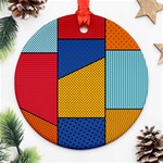 Dotted Colors Background Pop Art Style Vector Ornament (Round) Front