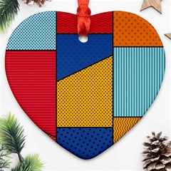 Dotted Colors Background Pop Art Style Vector Ornament (heart)