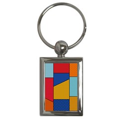 Dotted Colors Background Pop Art Style Vector Key Chain (rectangle) by Pakemis