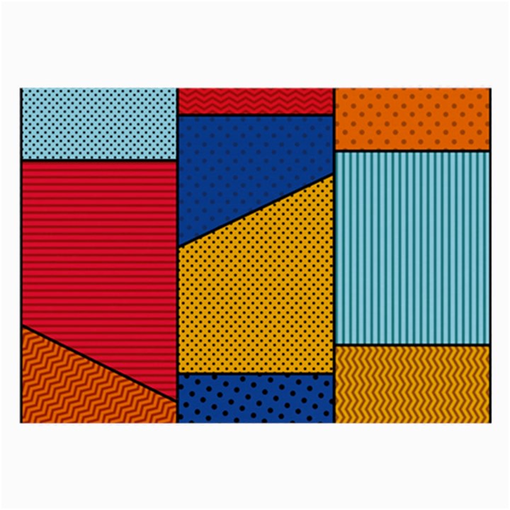 Dotted Colors Background Pop Art Style Vector Large Glasses Cloth (2 Sides)