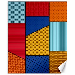 Dotted Colors Background Pop Art Style Vector Canvas 11  X 14 