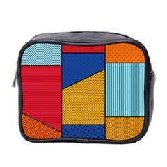 Dotted Colors Background Pop Art Style Vector Mini Toiletries Bag (two Sides)