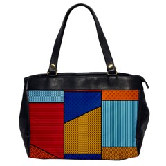 Dotted Colors Background Pop Art Style Vector Oversize Office Handbag