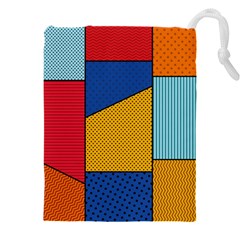 Dotted Colors Background Pop Art Style Vector Drawstring Pouch (4xl) by Pakemis