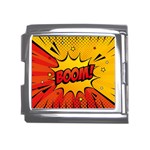 Explosion Boom Pop Art Style Mega Link Italian Charm (18mm) Front