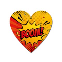 Explosion Boom Pop Art Style Heart Magnet by Pakemis