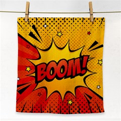 Explosion Boom Pop Art Style Face Towel by Pakemis