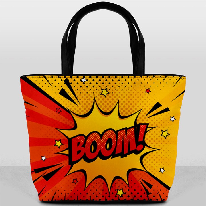 Explosion Boom Pop Art Style Bucket Bag