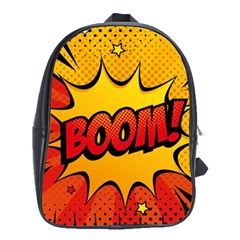 Explosion Boom Pop Art Style School Bag (xl) by Pakemis