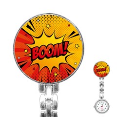 Explosion Boom Pop Art Style Stainless Steel Nurses Watch by Pakemis