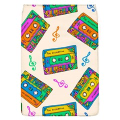 Seamless Pattern With Colorfu Cassettes Hippie Style Doodle Musical Texture Wrapping Fabric Vector Removable Flap Cover (L)