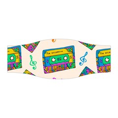 Seamless Pattern With Colorfu Cassettes Hippie Style Doodle Musical Texture Wrapping Fabric Vector Stretchable Headband