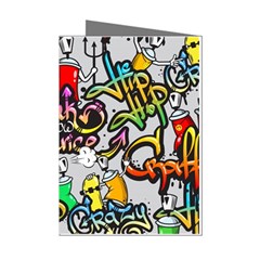 Hip Hop Background Mini Greeting Cards (pkg Of 8)