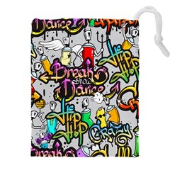 Hip Hop Background Drawstring Pouch (5xl) by Pakemis