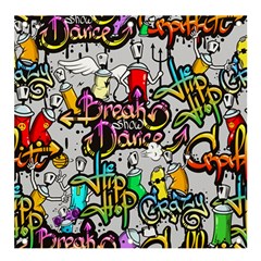 Hip Hop Background Banner And Sign 4  X 4  by Pakemis