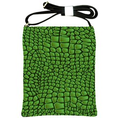 Seamless Pattern Crocodile Leather Shoulder Sling Bag by Pakemis