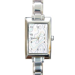 Abstract Colorful Topographic Map Design Vector Rectangle Italian Charm Watch by Pakemis