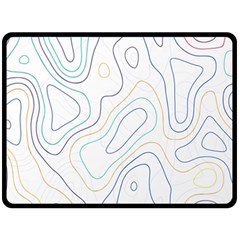 Abstract Colorful Topographic Map Design Vector Fleece Blanket (large) by Pakemis