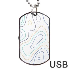 Abstract Colorful Topographic Map Design Vector Dog Tag Usb Flash (one Side) by Pakemis