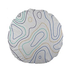 Abstract Colorful Topographic Map Design Vector Standard 15  Premium Flano Round Cushions by Pakemis