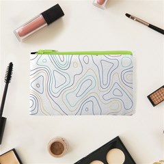 Abstract Colorful Topographic Map Design Vector Cosmetic Bag (xs) by Pakemis