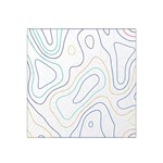 Abstract Colorful Topographic Map Design Vector Satin Bandana Scarf 22  x 22  Front