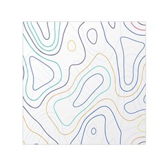 Abstract Colorful Topographic Map Design Vector Square Satin Scarf (30  X 30 ) by Pakemis