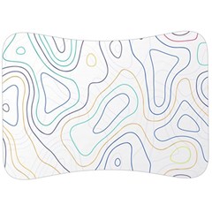 Abstract Colorful Topographic Map Design Vector Velour Seat Head Rest Cushion by Pakemis